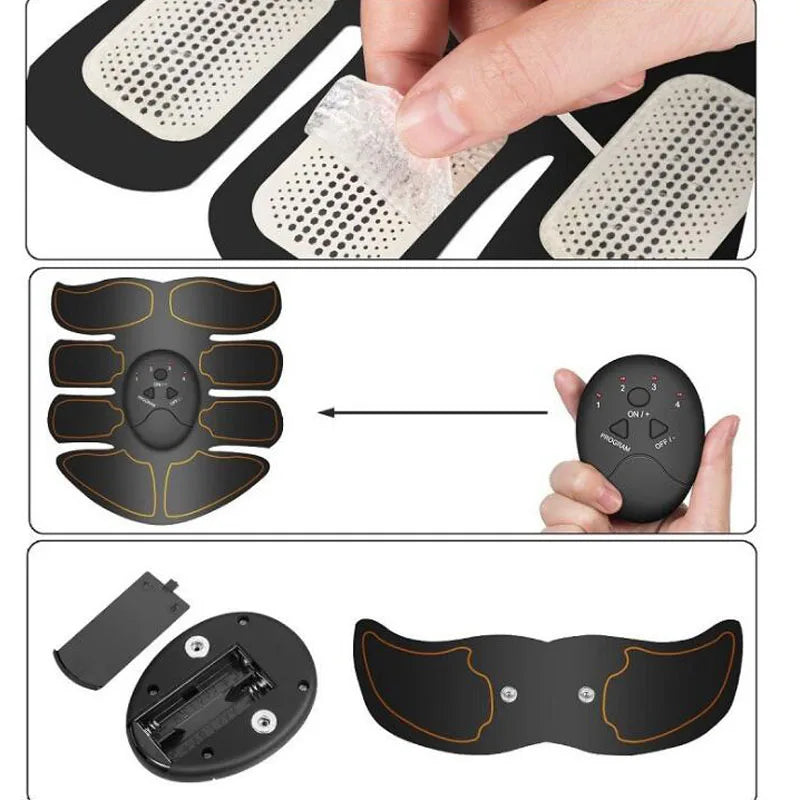 Electric Muscle Stimulator EMS Wireless Buttocks Hip Trainer Abdominal ABS Stimulator