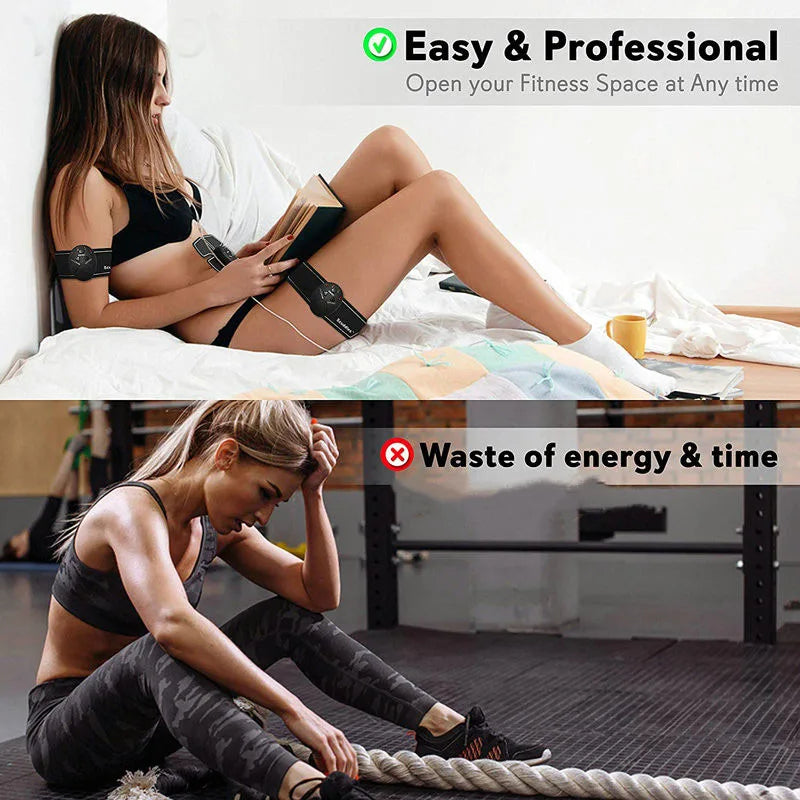 Electric Muscle Stimulator EMS Wireless Buttocks Hip Trainer Abdominal ABS Stimulator