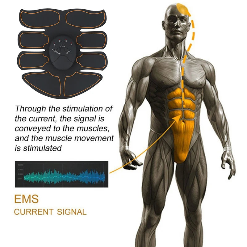 Electric Muscle Stimulator EMS Wireless Buttocks Hip Trainer Abdominal ABS Stimulator